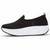 Black flyknit hollow out slip on rocker bottom shoe sneaker 05