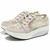 Beige floral lace rocker bottom shoe sneaker 07