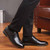 Black rivet decorated derby dress shoe 04