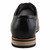 Black plain color derby lace up dress shoe 22
