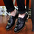 Black tassel decorated retro slip on dress shoe 04