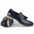 Black tassel decorated retro slip on dress shoe 12