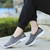 Black stripe pattern flyknit slip on shoe sneaker 02