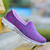 Purple stripe pattern flyknit slip on shoe sneaker 06