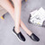 Black plain color casual slip on shoe sneaker 04