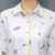 White mix pattern print long sleeve button shirt 10