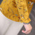 Yellow floral pattern print long sleeve button shirt 13