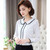 White contrast black long sleeve button shirt 1131 02