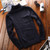 Black knit pattern high neck long sleeve sweater 09