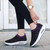 Black flyknit slip on rocker bottom shoe sneaker 03