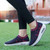 Navy flyknit slip on rocker bottom shoe sneaker 1820 04