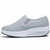 Grey plain slip on rocker bottom shoe sneaker 12