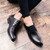 Black simple plain derby dress shoe 02
