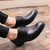 Black simple plain derby dress shoe 04