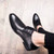 Black simple plain derby dress shoe 10