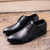 Black simple plain derby dress shoe 12