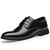 Men's black simple plain derby dress shoe 01