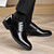 Men's black simple plain derby dress shoe 02