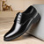 Men's black simple plain derby dress shoe 07
