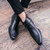 Black buckle design zip slip on dress shoe boot 09 Black buckle design zip slip on dress shoe boot 09