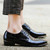 Black check patent leather derby dress shoe 02