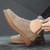 Men's khaki retro leather derby dress shoe 07