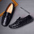 Black crocodile pattern buckle slip on shoe loafer 22