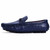 Blue crocodile pattern buckle slip on shoe loafer 25
