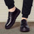 Black retro brogue leather derby dress shoe 02