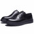 Black retro brogue leather derby dress shoe 13