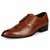 Brown retro brogue leather derby dress shoe 01