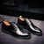 Black plain retro leather derby dress shoe 12