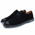 Black retro suede leather derby dress shoe 13