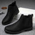 Black plain design slip on shoe boot 18