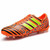 Orange triple stripe label print soccer shoe 01