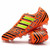 Orange triple stripe label print soccer shoe 15