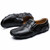 Black velcro style pattern slip on shoe loafer 20