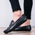 Black crocodile skin pattern slip on shoe loafer 09