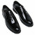 Black simple plain leather derby dress shoe 17