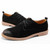 Black retro leather derby dress shoe 15