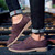 Red brown retro leather derby dress shoe 09