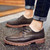 Brown retro leather derby dress shoe 08