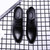 Black urban leather derby dress shoe 12