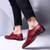 Red crocodile skin pattern derby dress shoe 07