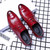 Red crocodile skin pattern derby dress shoe 10
