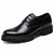 Black check block leather derby dress shoe 01