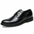 Black check block leather derby dress shoe 01