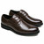 Dark brown check block leather derby dress shoe 14