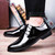 Black triple tick leather derby dress shoe 09