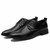 Black plain urban leather derby dress shoe 17